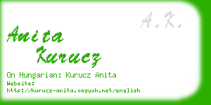 anita kurucz business card